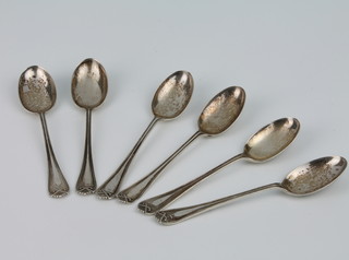 A set of 6 silver coffee spoons Sheffield 1921, 68 grams 