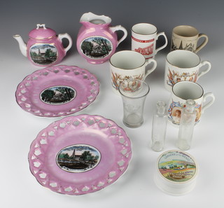 Of Horsham interest, a Winton 1911 commemorative mug, 4 others and minor items