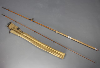 A Richard Walker Mk.IV Avon carp fishing rod by James & Sons with original canvas carrying case 
