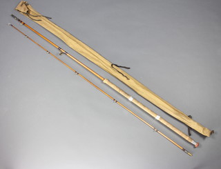 A Richard Walker Mk.IV Avon carp fishing rod by James & Sons with original canvas carrying case 