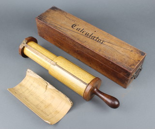 A Fuller Type calculating slide rule, the body marked 247,  complete with George Fuller instructions for use of the rule 1879, contained in a mahogany case 
