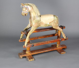 A 19th/20th Century child's wooden rocking horse 86cm h x 92cm x 36cm 
