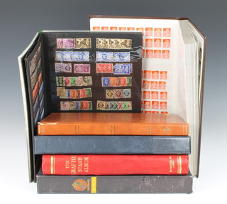 A Davo-album of GB mint and used GB stamps 1856 - 1983, a Windsor album of GB stamps 1970-1976, loose leaf album of mint and used GB stamps 1935 and later and 3 stock books of GB used stamps  