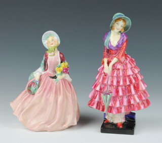 Two Royal Doulton figures Priscilla HN1340 20cm and Honey HNB1909 17cm 