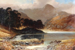 Clarence Henry Roe (1850-1909), oil on canvas, signed, a Welsh Highland scene 59cm x 89cm 