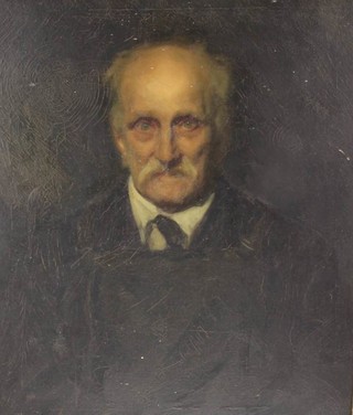 Edwardian oil on canvas, unsigned, portrait of an elderly gentleman 60cm x 49cm 