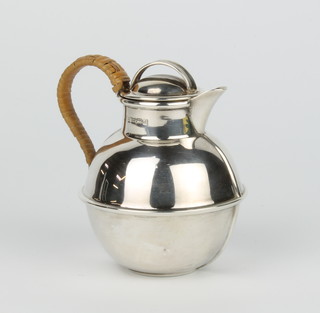 A silver Guernsey cream can and lid, 1/4 pint, Birmingham 1975, 8cm 