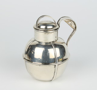 A silver Guernsey cream can and lid, Birmingham 1929, maker William J Holmes 12cm, 141 grams 