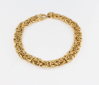 A 9ct yellow gold fancy link bracelet 8.1 grams