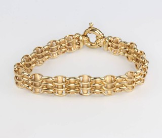 A 9ct yellow gold fancy link bracelet 11.5 grams 