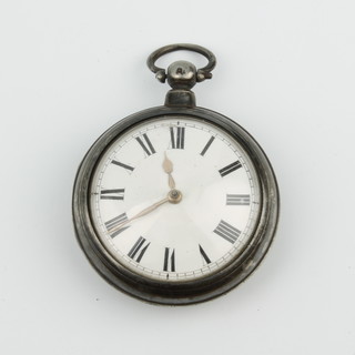 A 19th Century pair cased silver pocket watch 