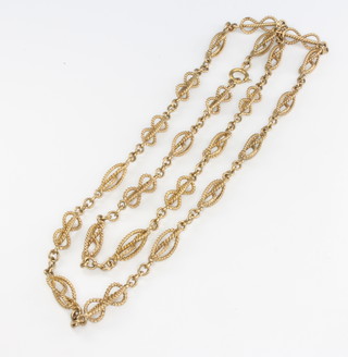 A 9ct yellow gold fancy link necklace 18.3 grams 