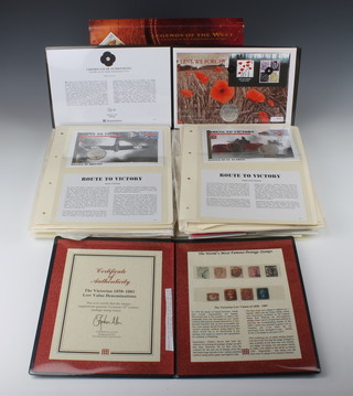 A quantity of first day cover coin sets, commemorative stamps etc 