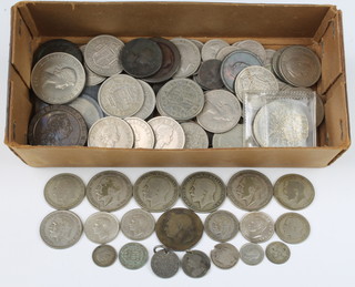 A collection of minor UK coinage including pre 1947 102 grams
