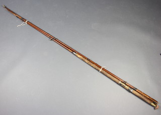 Farlows of London, a 15ft spliced salmon fishing rod with 2 tips, circa 1900 