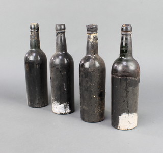 Four bottles of 1960 vintage port, unlabelled 