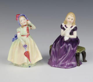 Two Royal Doulton figures - Affection HN2236 13cm and Babie HN1679 12cm 