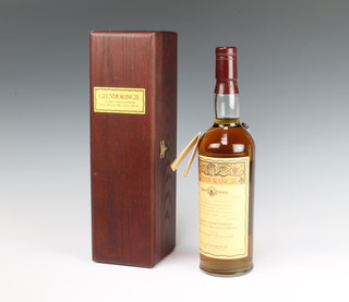 A rare bottle of Glenmorangie claret wood finish single malt whisky, limited edition no. 001430, in presentation box  
