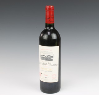 A bottle of 1996 Chateau Grand-Puy-Lacoste Pauillac 