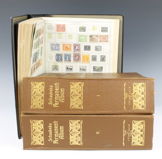 The Complete Worldwide stamp album of mint and used stamps together with volume 1 and 2 of Schaubek Europe and rest of the world  