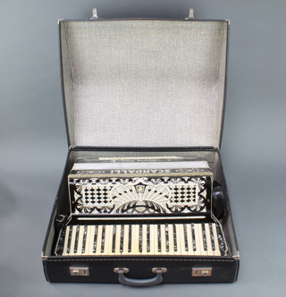 A Scandalli Vibrante 4 accordion with 120 buttons, cased 
