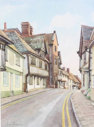 Iris Francis (1913), watercolour, signed "The Old School Steyning" 34cm x 24cm 