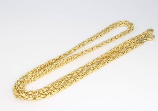 A 9ct yellow gold fancy link necklace 10.8 grams, 50cm