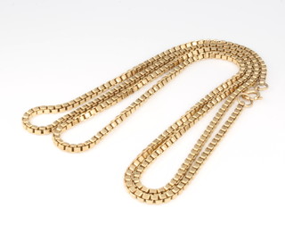 A 9ct yellow gold necklace 28.5 grams, 80cm 
