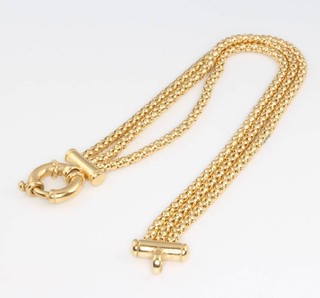 A 9ct yellow gold 3 link bracelet 8.3 grams