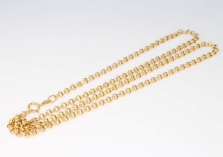 A 9ct yellow gold belcher link necklace 2.4 grams