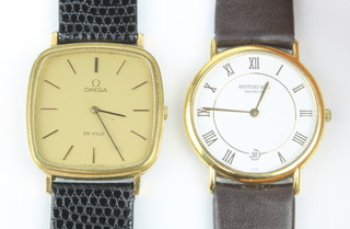 A gentleman's Omega Deville gilt cased wristwatch, a Raymond Weil ditto 