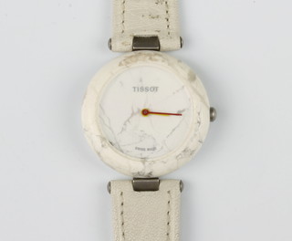 A Tissot Rock watch on a leather strap 
