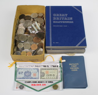 A quantity of mainly pre-decimal coinage including cased sets 