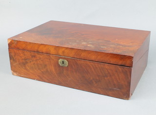 A Victorian mahogany writing slope fitted 3 secret drawers 14cm h x 43cm w x 29cm d 