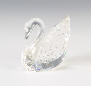 A Swarovski Crystal swan - Centenary by Anton Hirzinger 1874077633100000 1995 5cm boxed 

