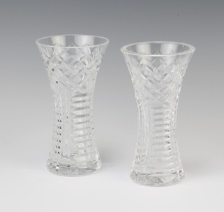 Two Waterford Crystal flared neck vases 15cm 