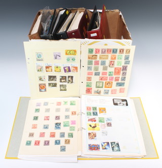 Six various loose leaf albums of world stamps including GB, Australia, Chile, Hong Kong, Malaya, Hungary, Cuba, Singapore 