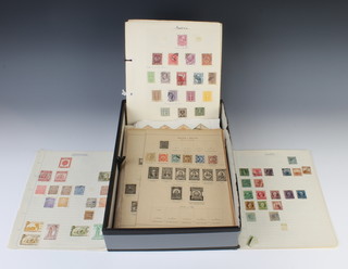 A collection of loose leaf stamps including Austria, Australia, Ceylon, Chile, China, Denmark and Portugal 