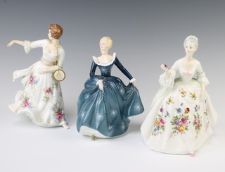Three Royal Doulton figures - Fragrance HN2334 19cm, Hazel HN3167 21cm and Diana HN2488 20cm 