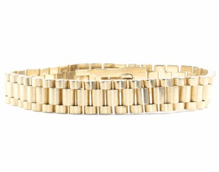 A gentleman's 9ct yellow gold Rolex bracelet with presidential clasp 21cm, 37.5 grams 