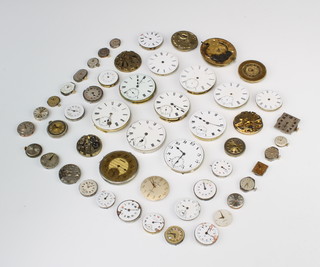 A quantity of wrist watch and pocket watch movements