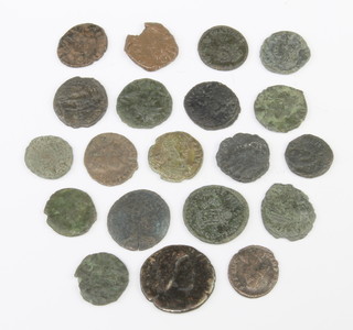 Twenty Roman bronze coins