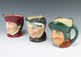 Three Royal Doulton character jugs - Cardinal 16cm, Toby Philpot with A mark 15cm and Granny with A  mark 15cm 