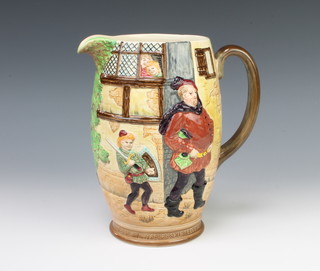 A Beswick jug decorated Falstaff Myself and Skirted Page, Merry Wives of Windsor 20cm 