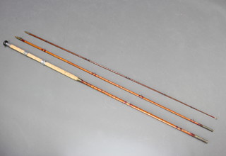 A Hardy gold medal 15' split cane fly fishing rod complete with bag 