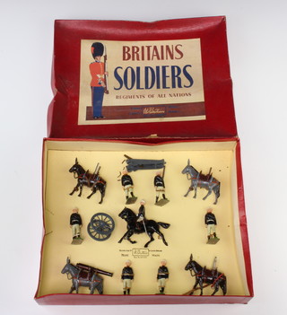 A set of Britains Soldiers, Regiments of all Nations, no.28 Royal Artillery Mountain Gunners boxed 


