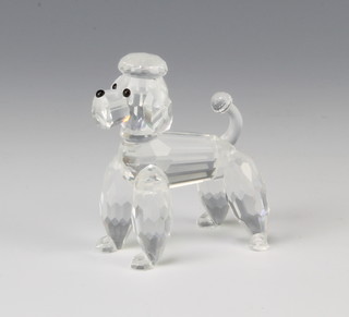 A Swarovski Crystal Poodle, large standing by Adi Stocker 167571/7619000003 1992 5.5cm boxed