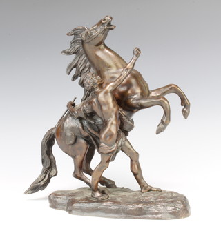 A bronze figure of a Marley horse 32cm h x 24cm w x 11cm 