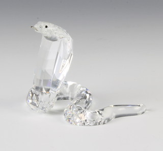 A Swarovski Crystal Cobra by  Heinz Tabertshofer 243979/760300000 2000 7cm boxed