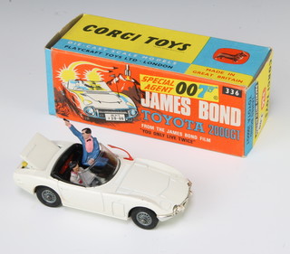 A Corgi James Bond "You Only Live Twice" Toyota 2000 GT car no. 336, boxed and complete with figure and missiles in the boot